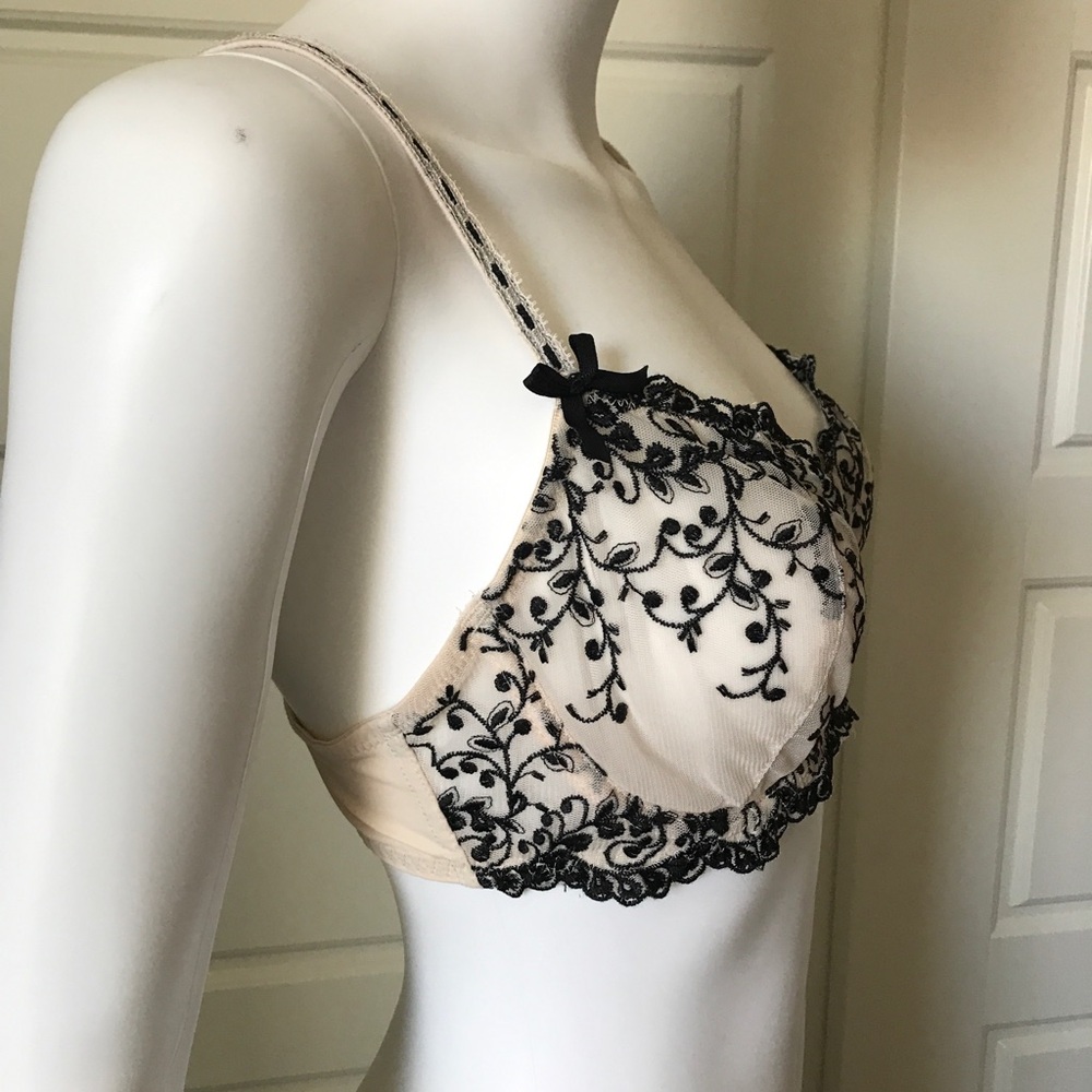 Felina Lace bra in cream and black size 36C - Picture 2 of 6